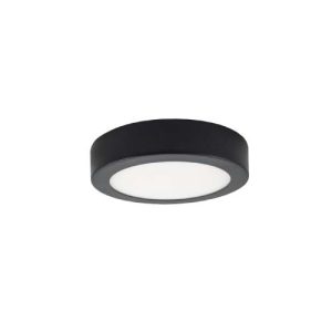 Plafón Negro Sobrepuesto Redondo 12W Luz Calida Pro