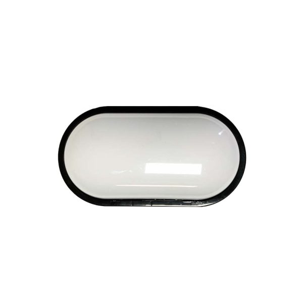 Plafón Sobrepuesto Ovalado Negro 20W IP54 Luz Neutra