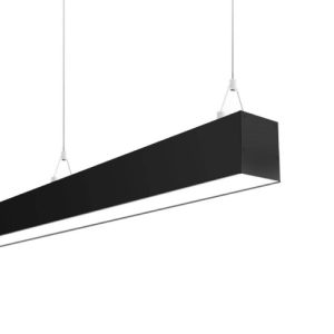 Lámpara Colgante Lineal Negro 40W Luz Fria