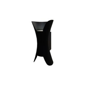Aplique muro negro 2X3W 13CM