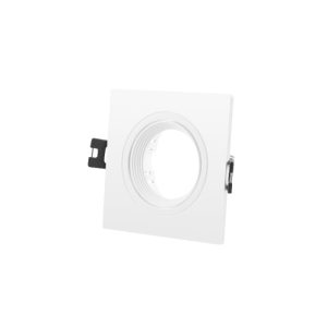 Base Embutida Cuadrada Para GU10 Blanca