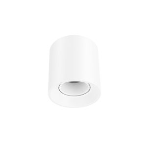 Base Sobrepuesta Cilíndrica Para GU10 Blanca