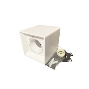 Base Sobrepuesta Cuadrada Para GU10 Blanca