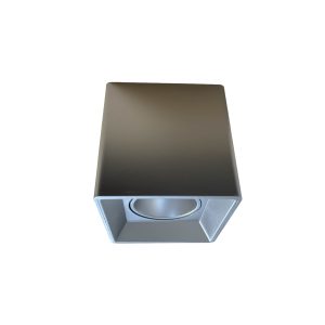 Base Sobrepuesta Cuadrada Para GU10 Color Plata