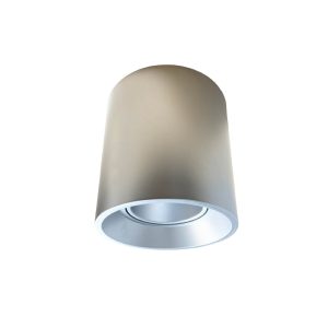 Base Sobrepuesta Cilíndrica Para GU10 Color Plata