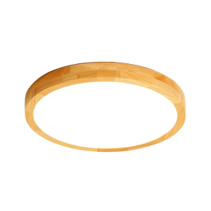 Plafón Sobrepuesto Redondo Madera 400MM 76W Tannis